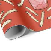 Papier Cadeau Fries françaises (Coin rond)