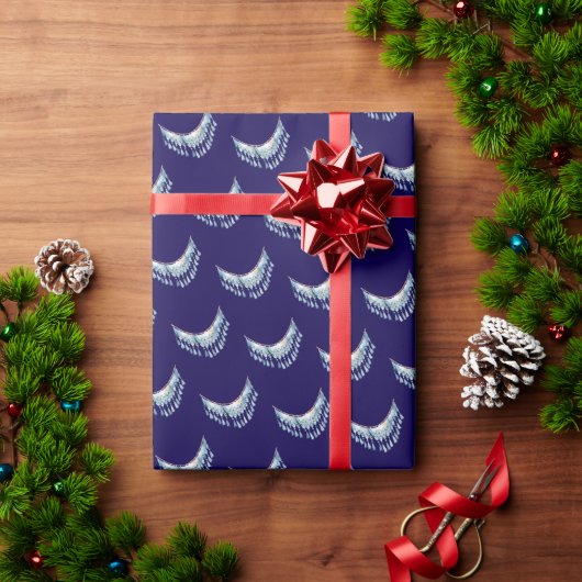 Papier Cadeau Fringe Bleu Boho (Cadeau de vacances)