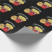 Papier Cadeau Frit Et Préjudice Funy Fries Pun Dark BG (Coin)