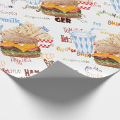 Papier Cadeau Frites de hamburger restauration rapide BBQ Diner (Coin)