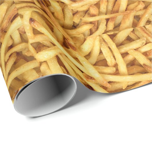 Papier Cadeau frites dorées (Coin rond)