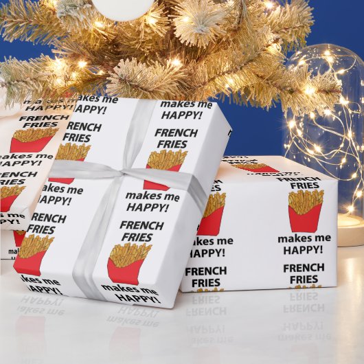 Papier Cadeau Frites Me Rends Heureux Frites (Vacances)