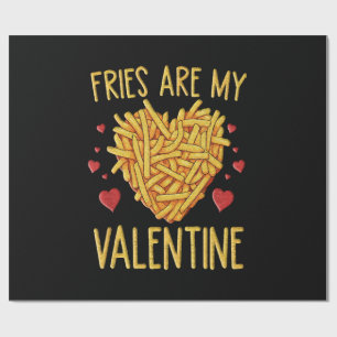 Papier Cadeau Frites Sont Mon Valentin