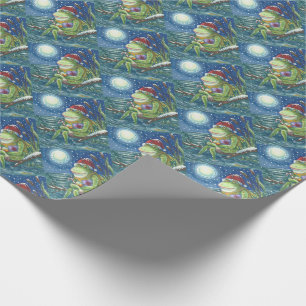 PAPIER CADEAU FROG SUR UN JOURNAL JOURNAL JOURNAL JOURNAL DE NOË