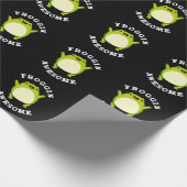 Papier Cadeau Froggin Awesome Funny Frog Pun Dark BG (Coin)