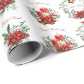 Papier Cadeau Frohe Weihnachten Stille Nacht (Coin rond)