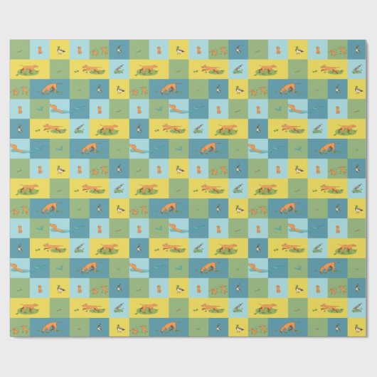 Papier Cadeau Frolicking Vizslas (Plat)
