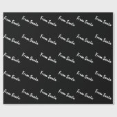 Papier cadeau From Santa Black (Plat)