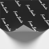 Papier cadeau From Santa Black (Coin)
