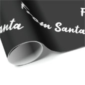 Papier cadeau From Santa Black (Coin rond)