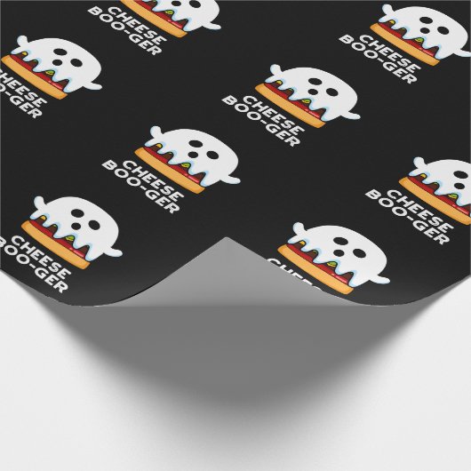 Papier Cadeau Fromage Boo ger Funny Ghost Pun Dark BG (Coin)