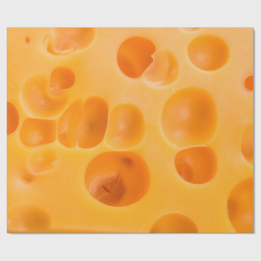 Papier Cadeau Fromage isolé. (Plat)