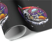 Papier Cadeau Fromage Space Moon (Coin rond)