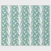 Papier Cadeau Frondes de palmier en bleu et vert (Plat)