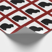 Papier Cadeau Frontières de rouge de papier d'emballage de (Coin)