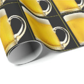 Papier Cadeau Frosty Draft Beer Mug Motif de fête d'anniversaire (Coin rond)