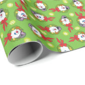 Papier Cadeau Frosty the Snowman™ | Crème Frosty Holiday (Coin rond)