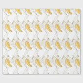 Papier Cadeau Fruit banane jaune (Plat)