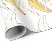 Papier Cadeau Fruit banane jaune (Coin rond)