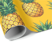 Papier Cadeau Fruit d'ananas (Coin rond)