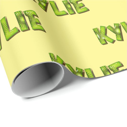 Papier cadeau fruit Kylie Kiwi (Coin rond)