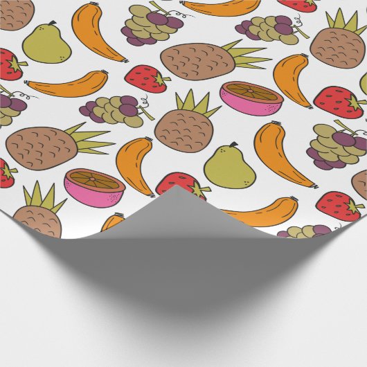 Papier Cadeau Fruit motif transparent | motif de surface de frui (Coin)