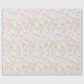 Papier Cadeau Fruit motif transparent | motif de surface de frui (Plat)