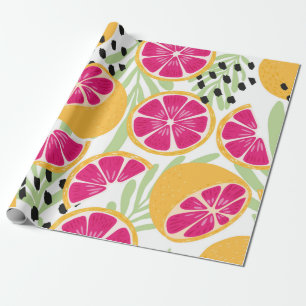 Papier Cadeau Fruit sans couture motif, pamplemousse à l tropica