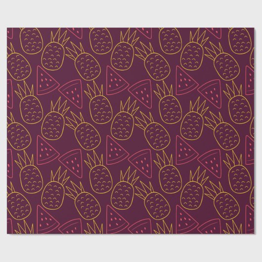 Papier Cadeau Fruit seamless pattern | Fruit surface pattern 18 (Plat)