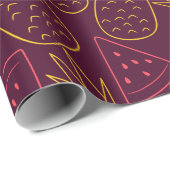 Papier Cadeau Fruit seamless pattern | Fruit surface pattern 18 (Coin rond)