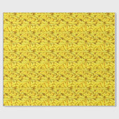 Papier Cadeau Fruit Tropical Bananes jaunes (Plat)