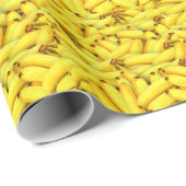 Papier Cadeau Fruit Tropical Bananes jaunes (Coin rond)