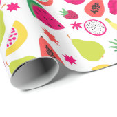 Papier Cadeau Fruits à deux tti fête d'anniversaire 2 Anniversai (Coin rond)