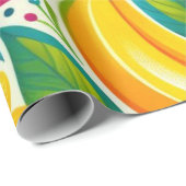Papier Cadeau Fruits colorés (Coin rond)