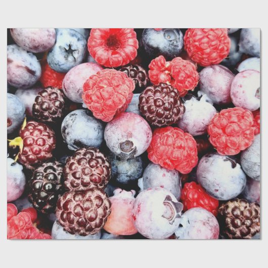 Papier Cadeau Fruits colorés (Plat)