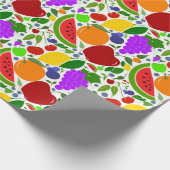 Papier Cadeau Fruits Colorés d'Été (Coin)