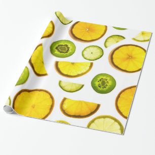 Papier Cadeau Fruits d'agrumes frais