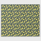 Papier Cadeau Fruits de citron : Conception Motif transparente (Plat)