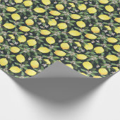 Papier Cadeau Fruits de citron : Conception Motif transparente (Coin)