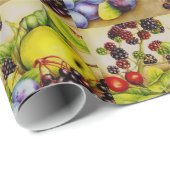 Papier Cadeau Fruits de la haie emballage d'art fin (Coin rond)