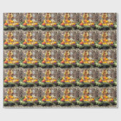 Papier Cadeau Fruits De La Récolte D'Automne (Plat)