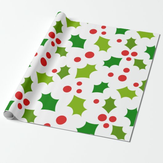 Papier Cadeau Fruits de Noël (Déroulé)