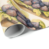 PAPIER CADEAU FRUITS DE SAISON / PLAQUE AUX FIGUES ET FEUILLES V (Coin rond)