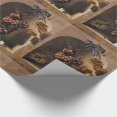 Papier Cadeau FRUITS DE SAISON -PROSPÉRITÉ HANGÉE RAISONS Rustiq (Coin)