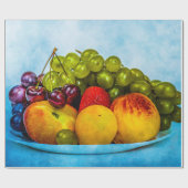 Papier Cadeau Fruits d'été (Plat)
