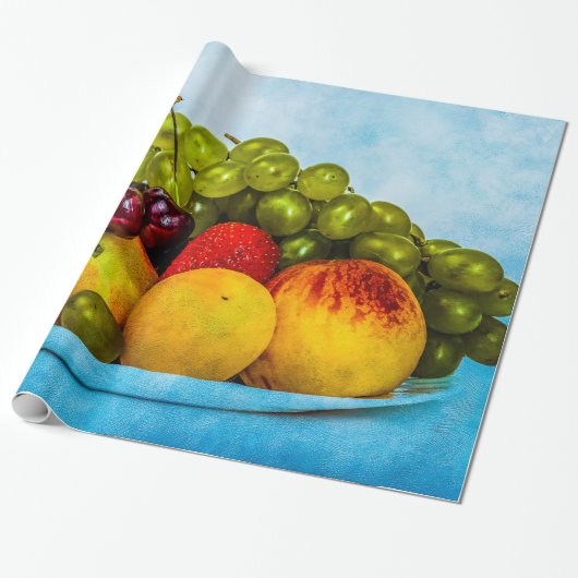 Papier Cadeau Fruits d'été (Déroulé)