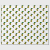 Papier Cadeau Fruits d'été tropicaux Motif d'ananas (Plat)