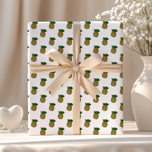 Papier Cadeau Fruits d'été tropicaux Motif d'ananas