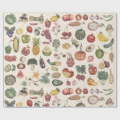 Papier Cadeau Fruits et Légumes (Plat)