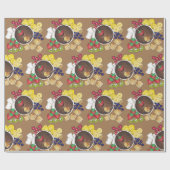 Papier Cadeau Fruits Fondue Fruit Berries Marshmallow Dessert (Plat)